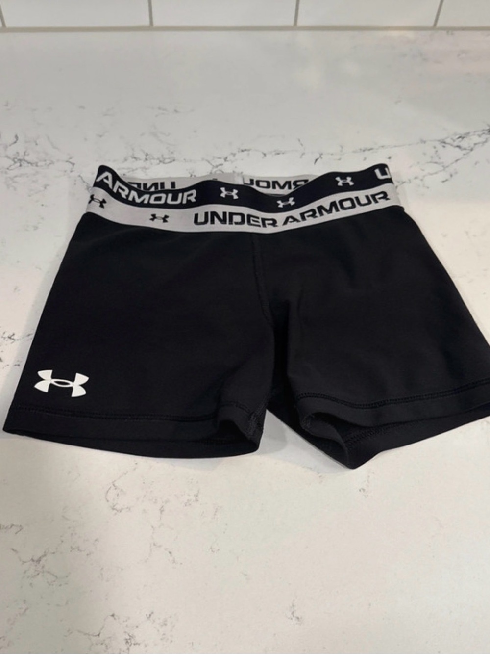 Under Armour Girls Black Performance Compression Shorts